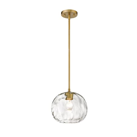 Chloe 1 Light Pendant, Olde Brass & Clear